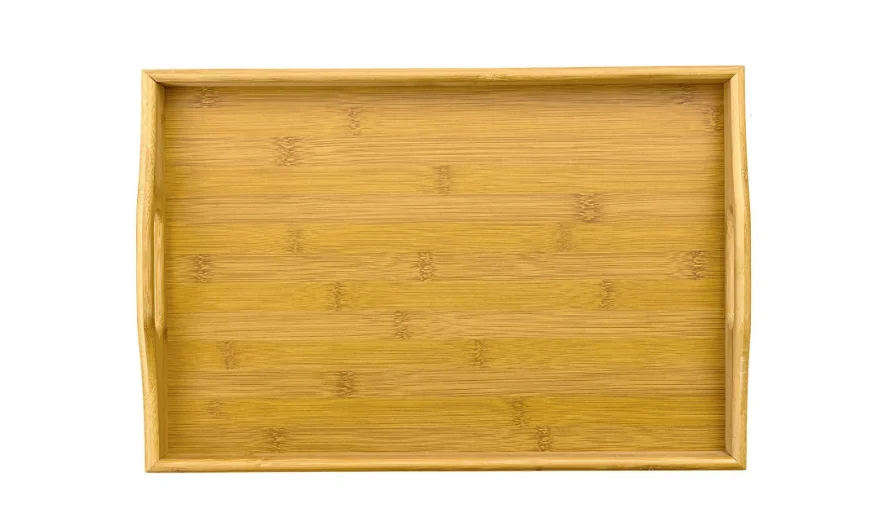 Caoxian Hi Home Bamboo Serving Tray With Handles Nice