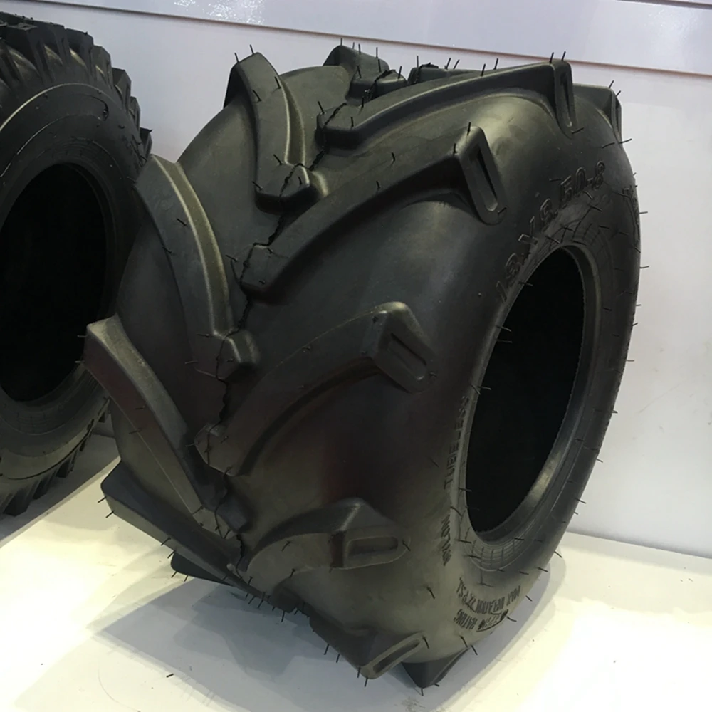 Heavy duty Wheels and Tyres, lawn tractor chevron tread 18x8.50-8