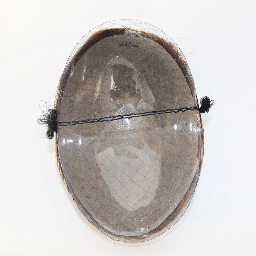 Шиньоны для мужчин, натуральные волосы, мужской парик, человеческие волосы 10x8 дюймов 0,03 мм, Сверхтонкая кожа, сменная система волос