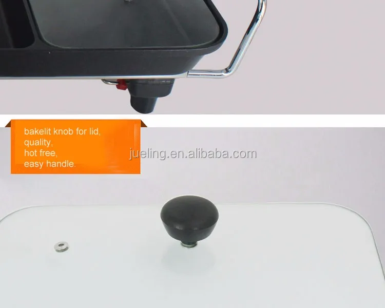 Factory price popular indoor electric tabletop bbq home electric grill with hot pot