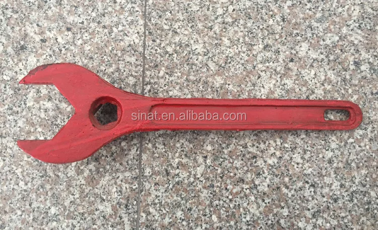 Outdoor secure red fire fighting ground fire hydrant wrench