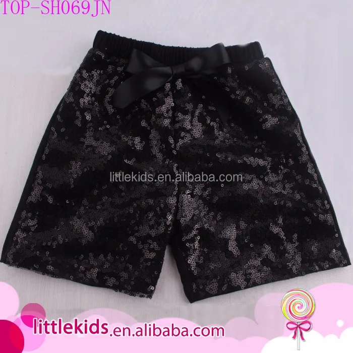 Sparkle Child Model Images Cutie Pie Girls Flare Sequin Party Shorts Wholesale Baby Toddler Children Sequin Shorts With Bow