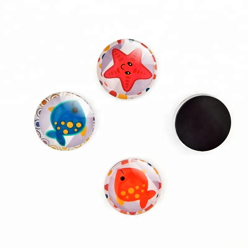 Luyun 3d Glass Fridge Magnet Customised Time Gem Fish Picture Country Magnets For Fridge