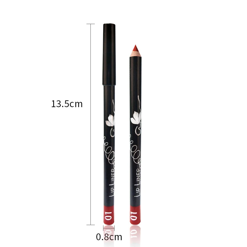 
Wholesale Easy Use lip makeup matte lip liner pencil 12 colors 