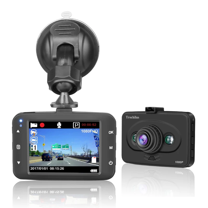 Dashcam CE1247 Interpolated 1080P IR LED Night Vision Car Camera DVR