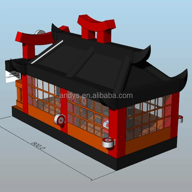 Adult Martial art taekwondo karate Ninja Warrior inflatable bouncer house quality guarantee