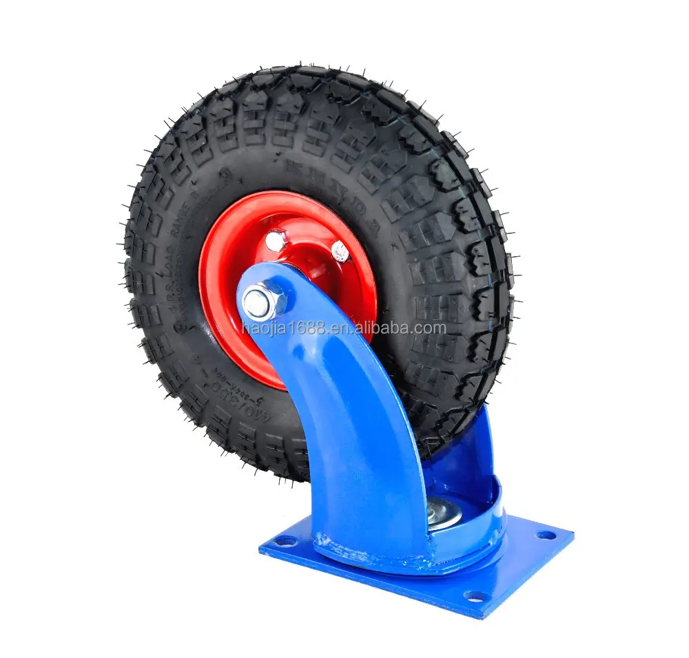 Source factory products 4.10/3.50-4 swivel rubber Pneumatic tyre casters