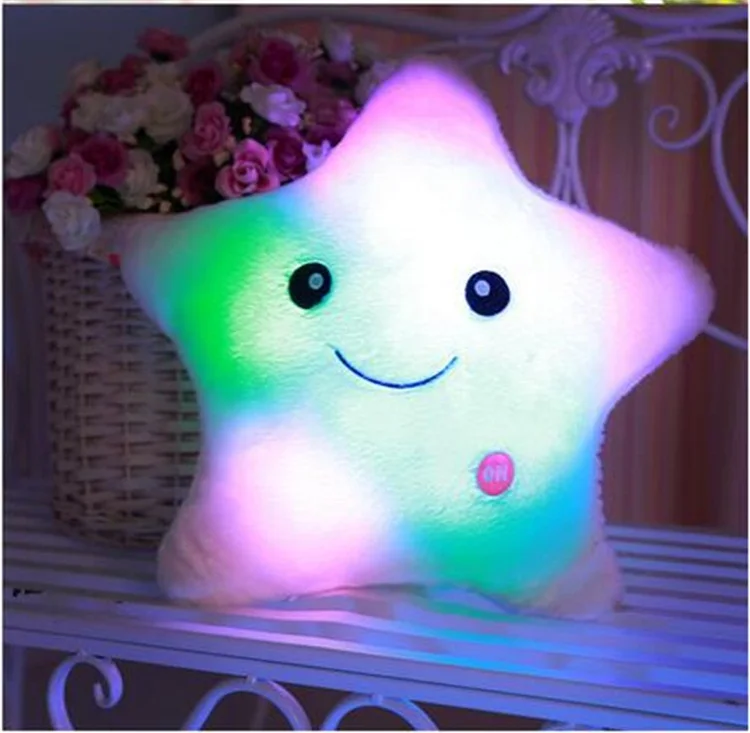 
Birthday Present Plush Toys LED Light Luminescence Colorful New Year Music Pillow 