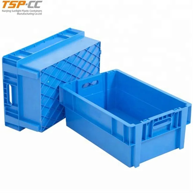 Сверхпрочные Твердые складывающиеся в стопку пластиковые логистической одежды ящики для хранения фруктов