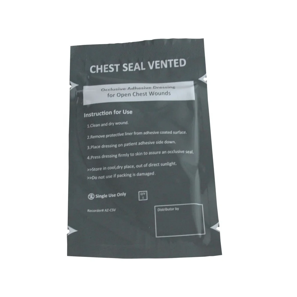 
CE Approved First-Aid Kit Vented Chest Seal 