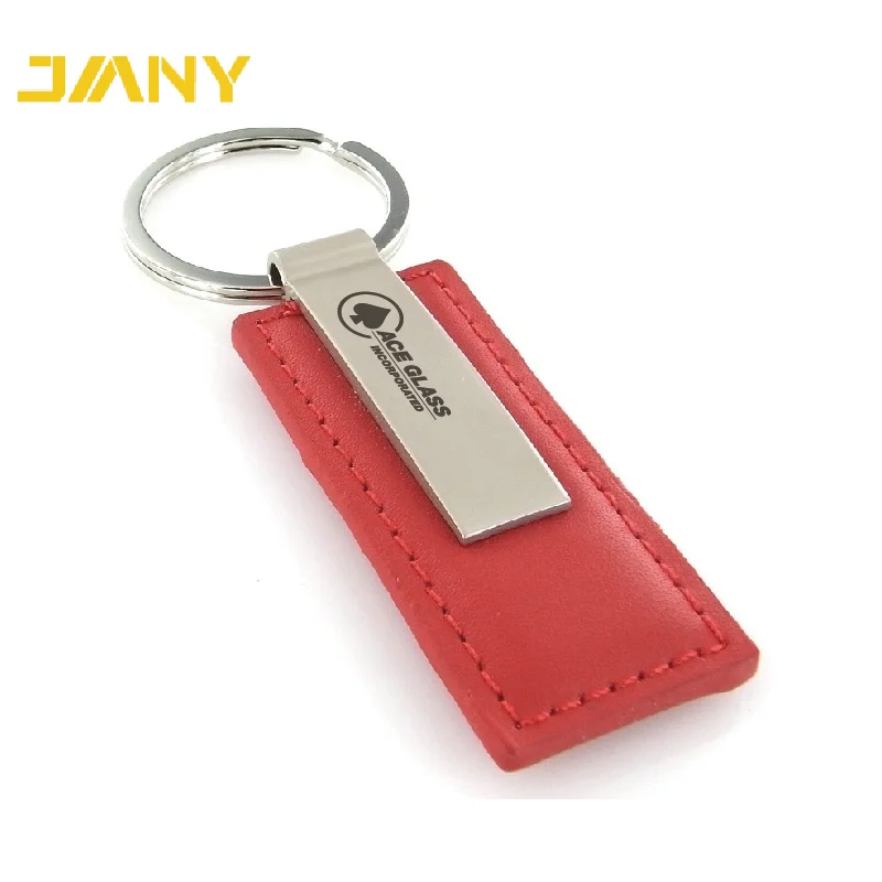 Wholesale Custom Laser Engraving Car Logo Leather Keychain