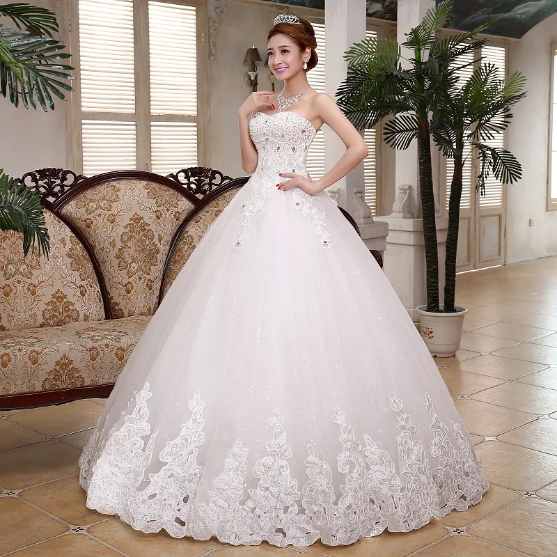 2017 Vintage Lace Wedding Dresses Plus Size off shoulder Lace Up floor length Ball Gown