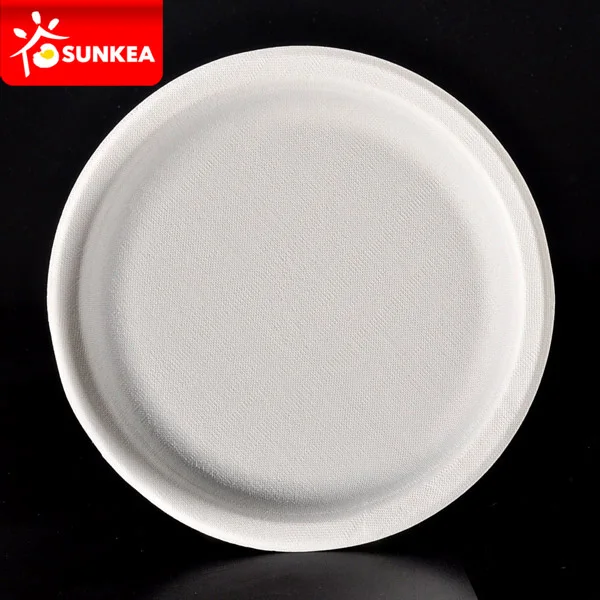 Bio degradable sugarcane bagasse waterproof disposable bio plates