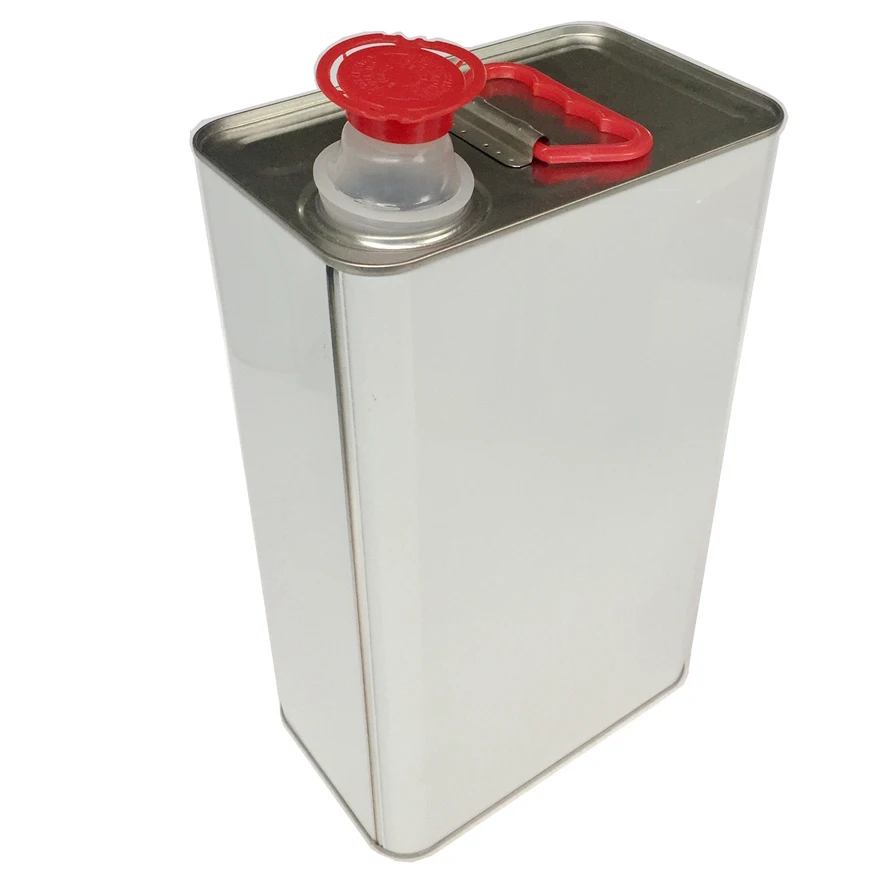 4L square engine oil can motor oil tin can with metal lids tinplate printed can manufacturer