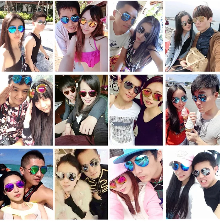 sunglasses 2017 High Quality Colorful Frog Mirror