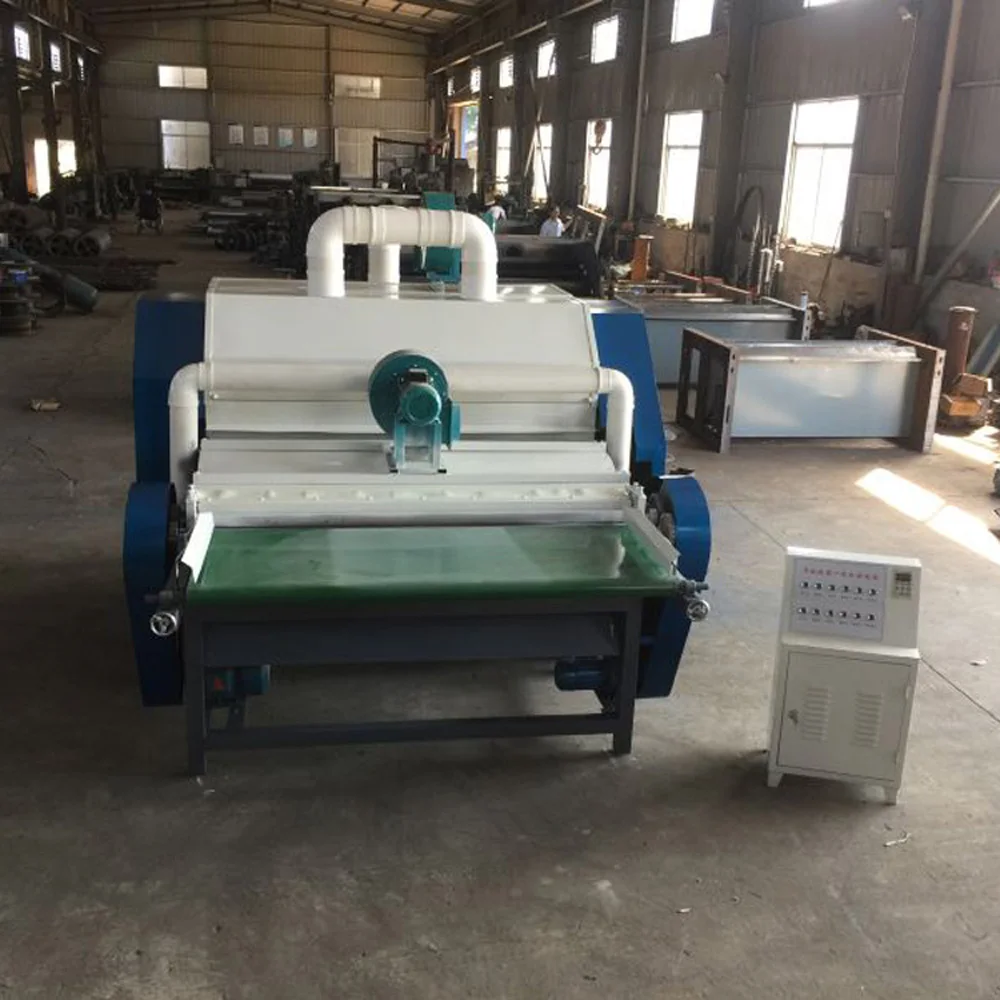 Single cylinder Double doffer polyester fiber carding machine