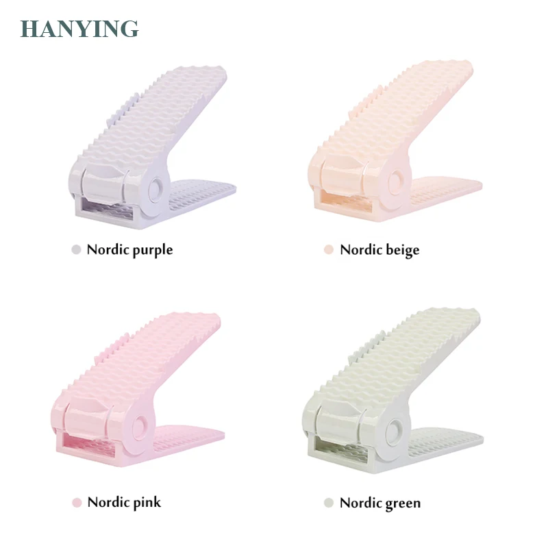 Latest Model Shoe Space Saver Plastic Shoe slots Adjustable shoes organizer