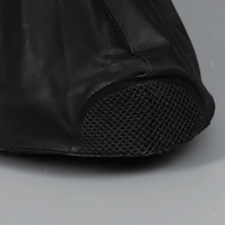 Black Waterproof Men Adjustable Fabric Pvc Motorcycle Rain Boots Cover For Rain with reflector