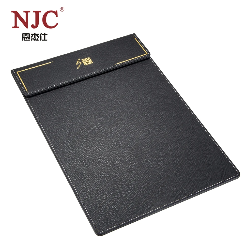 Free sample China manufacturer customized black real leather office desk mat