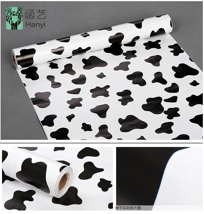 Lovely cow pattern decorative 3d ceiling wallpaper, vinyl wallpaper sticker