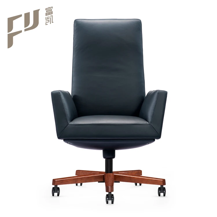 Modern bifma leather chairs with castor for office