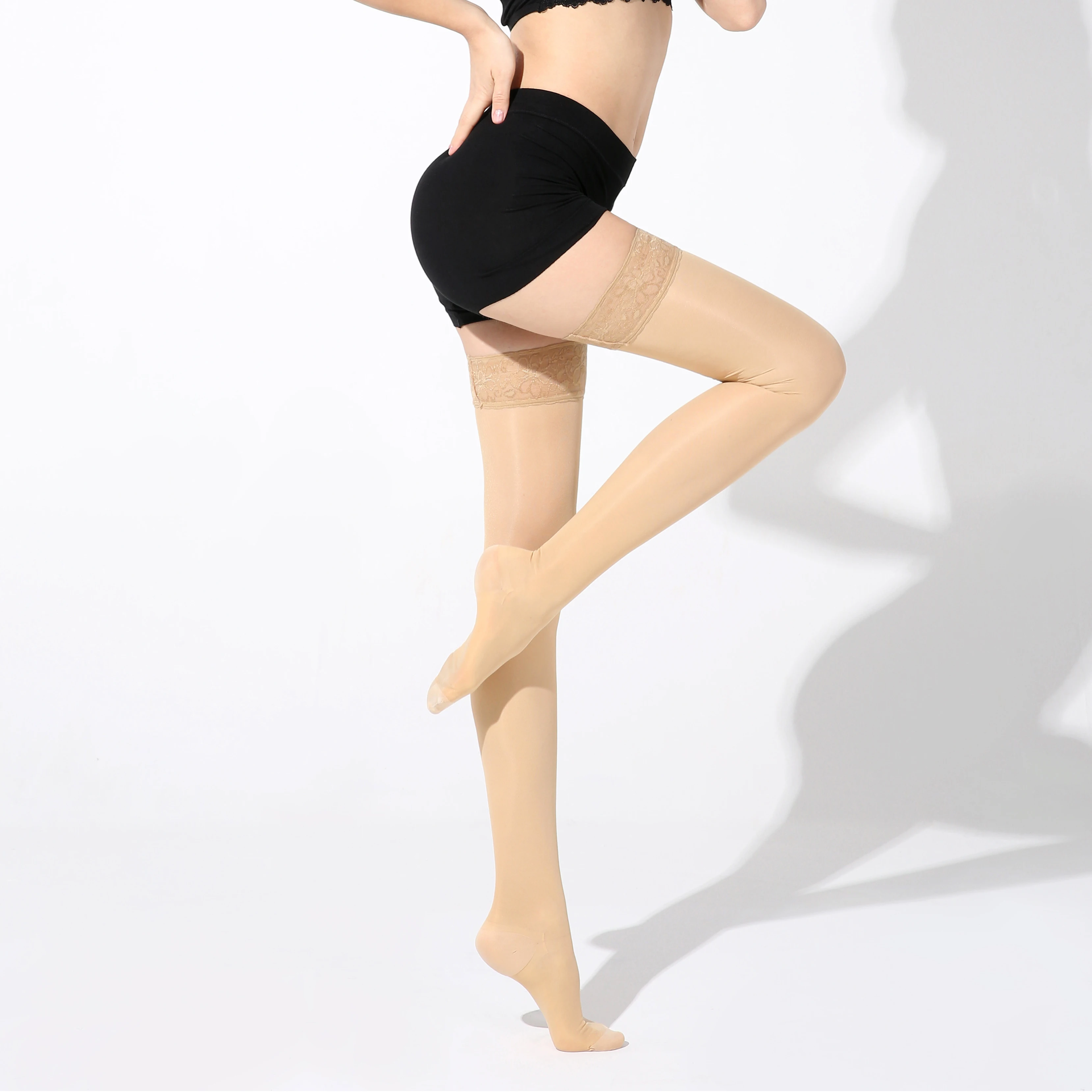 2022 China 20 year hosiery manufacturer lace stockings leggings Anti-hook thin summer thigh high lady tights compression socks