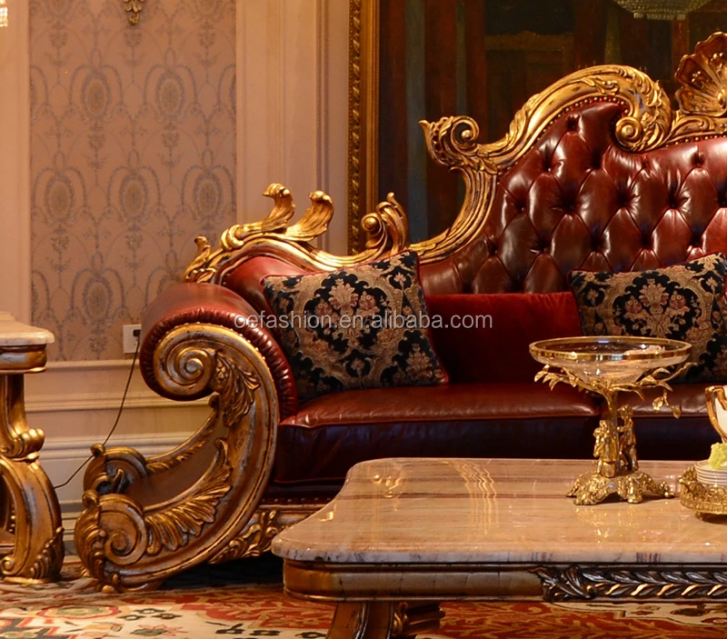 OE-FASHION Furniture Factory Provided Living Room Sofas/red leather Royal Sofa