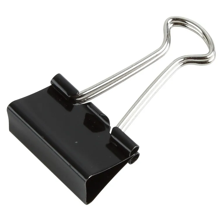 Comix black strong clip rust resistant metal 50 mm 1#  binder clips