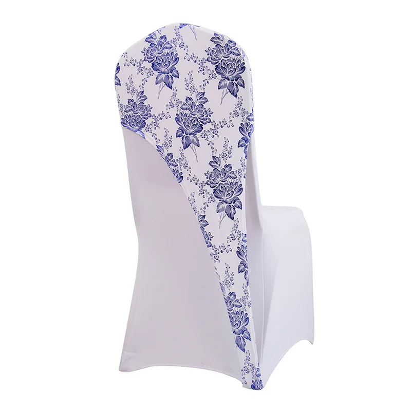 
wholesale spandex stretch polyester chair covers head hoods and sashes for wedding 