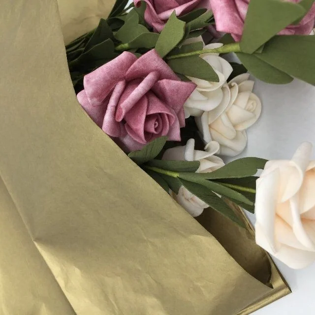 
Luxury Gold 18gsm Tissue Paper Wrapping Tissue Paper Wood Pulp Specialty Paper Offset Printing 100% Virgin Wood Pulp 