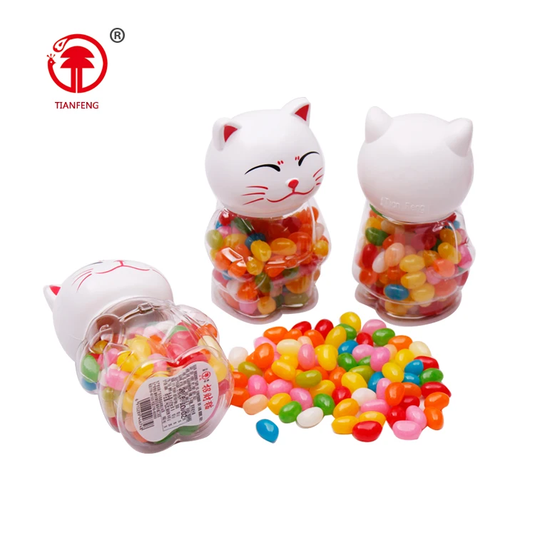 Jelly bean toy candy sweet candy with cartoon cat packing for children