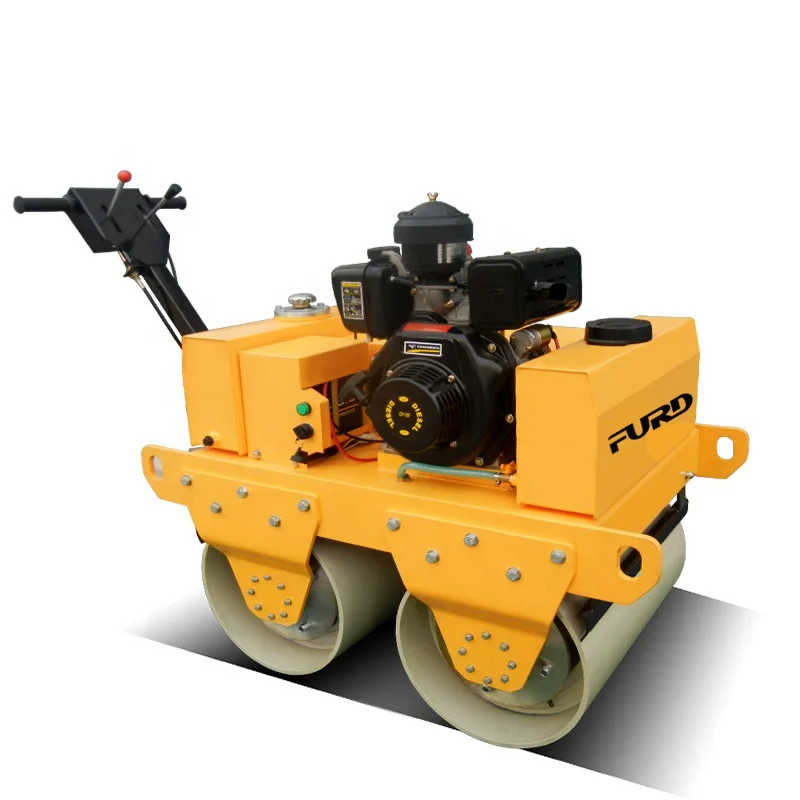 
Walk behind Smooth Double Drum Compactor Vibratory Roller FYL-S600C 