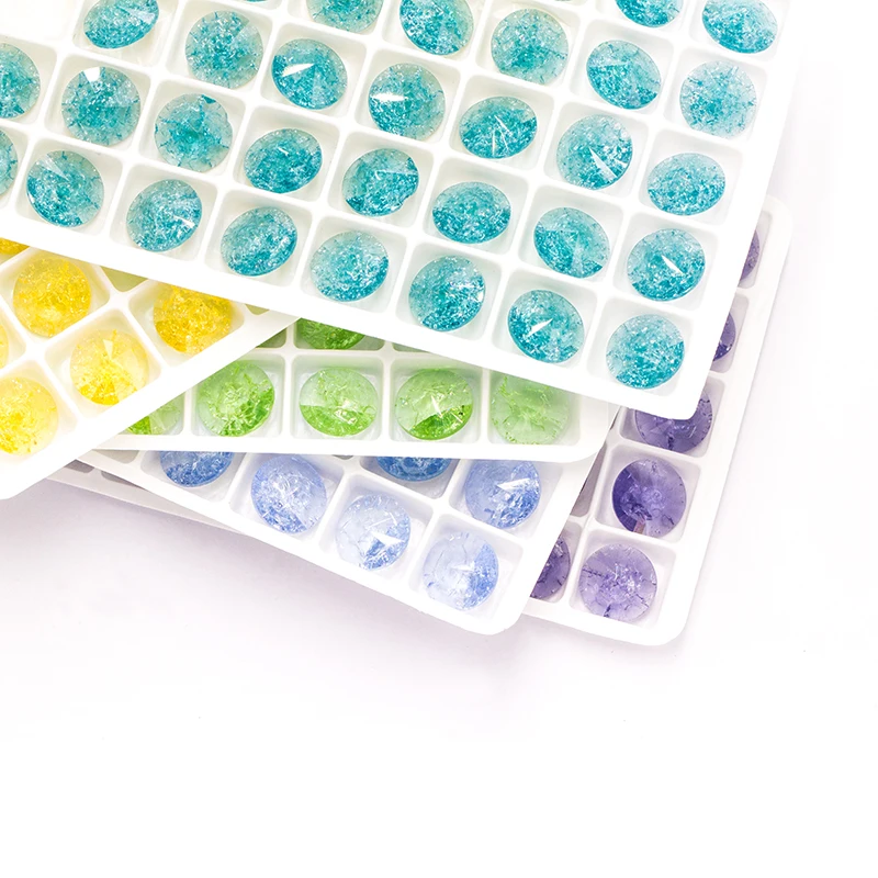 2022 IC Series Clear Rivoli Point Back Fancy Stones K9 Glass Rhinestones for Jewelry Making Decorative Clothing Stones