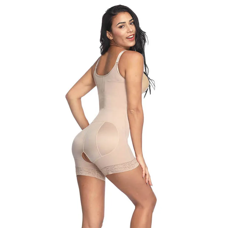Hot Selling Fat Control Nude Underbust Boyshort Open Crotch  Slimming  Bodysuits