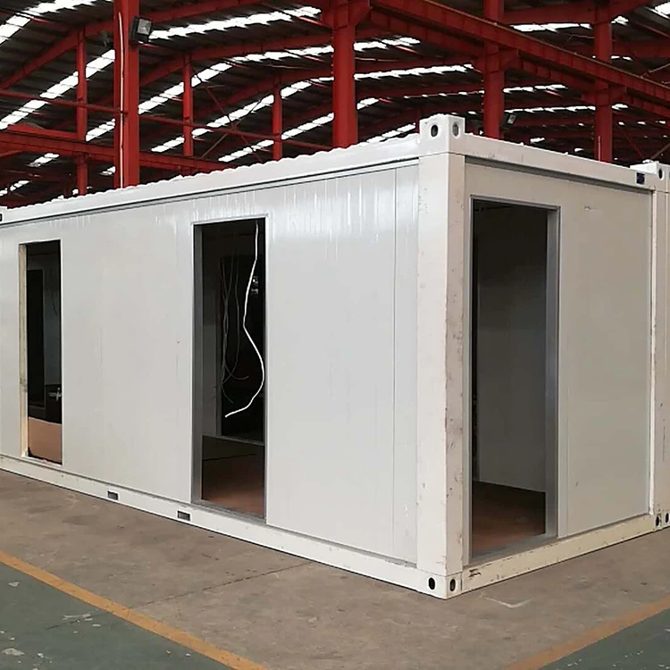 Steel structure frame welded prefab container house for construction site