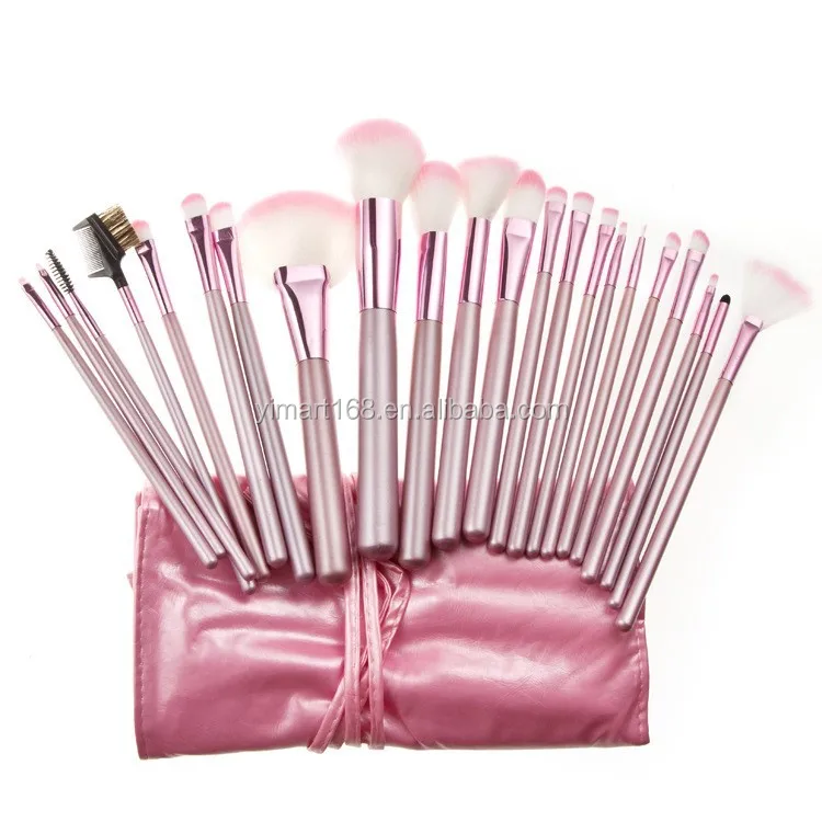 Yimart 22pcs Professional Beauty Needs Cosmetic Makeup Brush Set with Pink Bag Makeup Brush Set