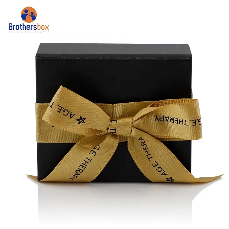 Handmade black cardboard gift box