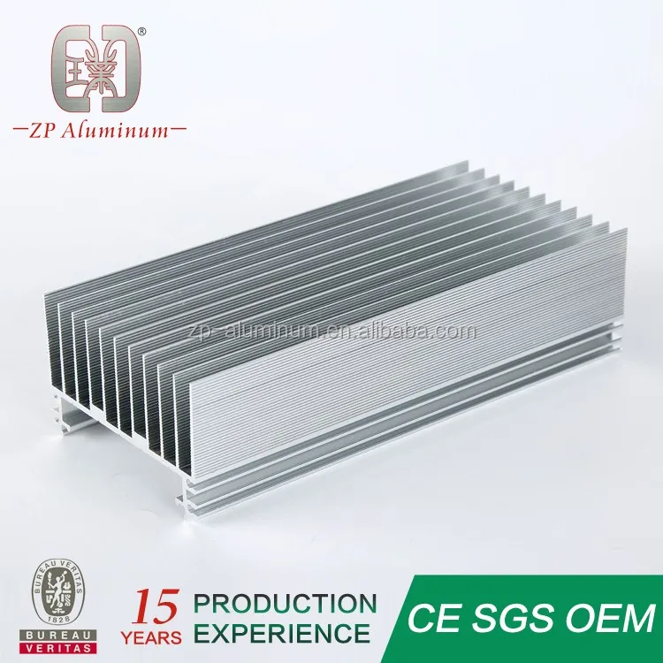 
extruded silver aluminum heat sinks 6063 T6 