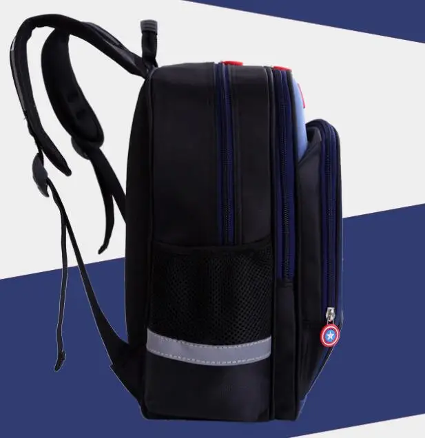
2019 New Arrival Style Kids Bag Captain American Character Cartoon School Backpack For Boys Girls 