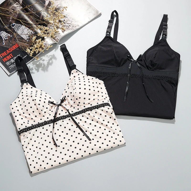 New style silk sexy maternity nursing nightwear dress