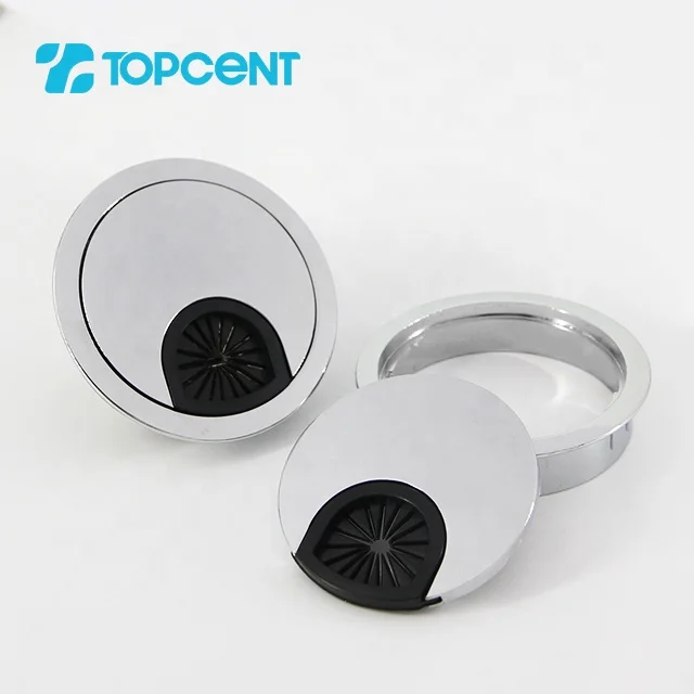 TOPCENT 50/60 mm Decorative Furniture Computer Office Desk Hole Cover Table Cable Grommet