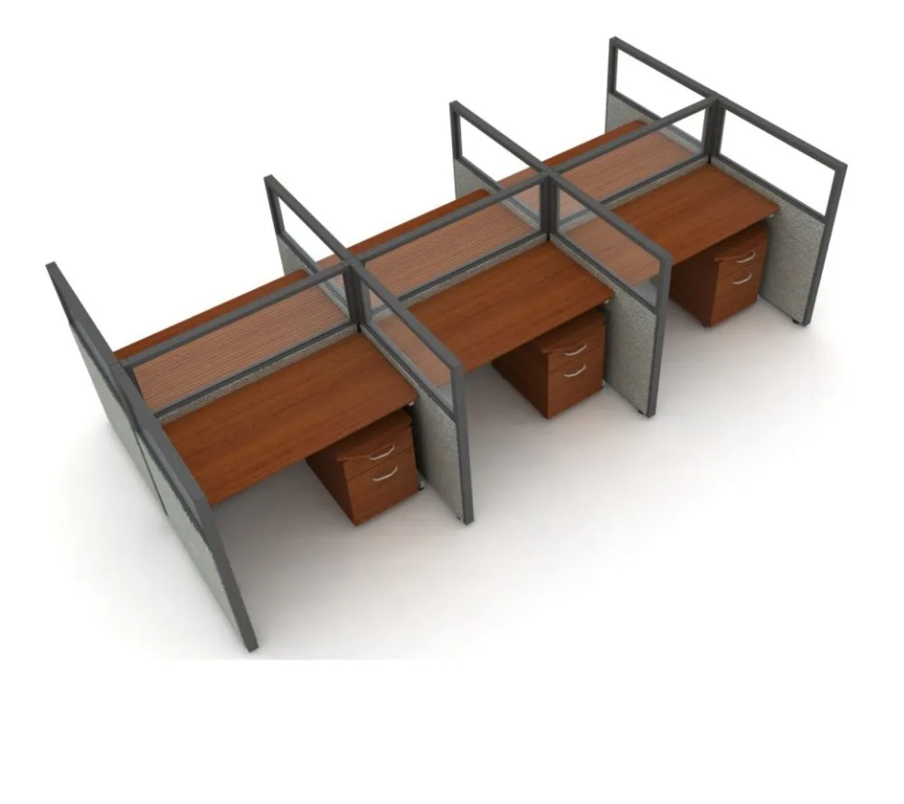 Functional Call Center Office Cubicle With Cable Management