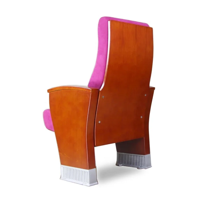 Luxury Style Fabric Upholstered Lecture Hall Chair With Tip-up Seat