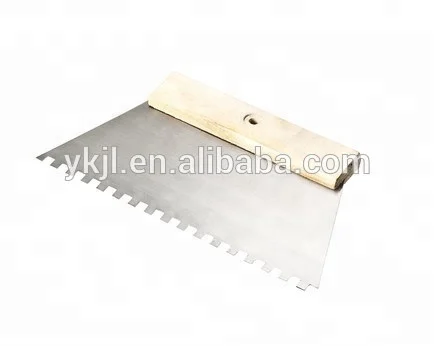 wide putty knife with teeth