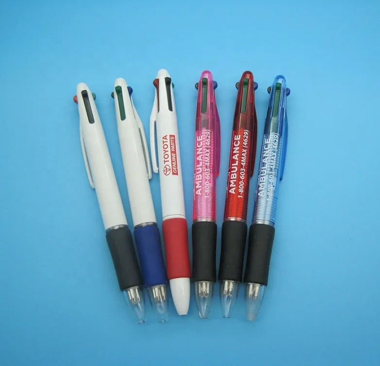 4 color pen with stylus custom good quality stylus multicolor 4 color ink  ball pen with stylus