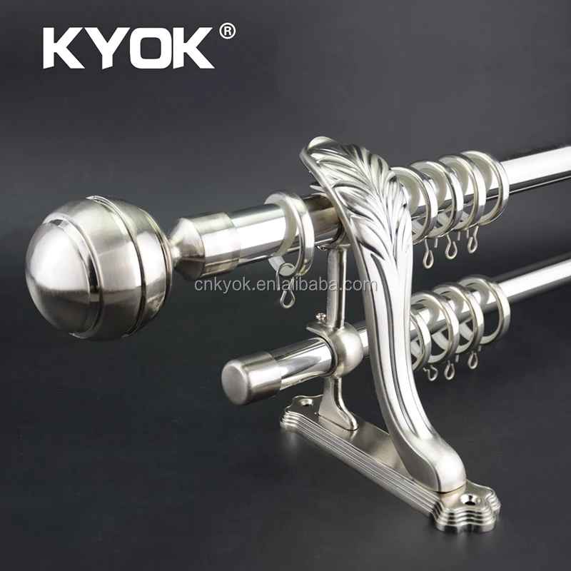 Retail New Design Stainless Steel Curtain Rod, Plating Quality, Exquisite Curtain Rod Set