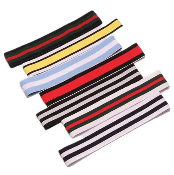 50pcs Fashion Custom Woven Made Letter Elastic Sports Hair Band For Women Men Kids Wide Headscarf Hat Accessories Headband Gift