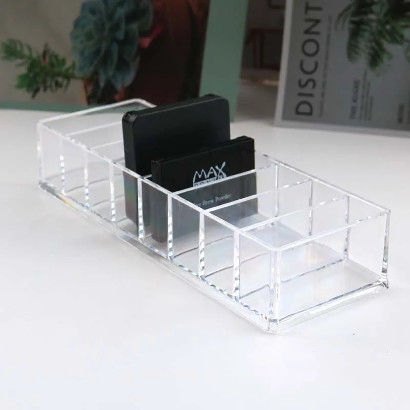 Clear Plastic 8 Slots Blush Powder Household Cosmetics Storage Box Lipstick Holder Makeup Organizer Cosmetic Makeup Tools Case