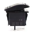A24 1Pcs 4Pin Waterproof 12V 20A Bar Rocker Toggle Switch Blue LED Light Car Boat Blue