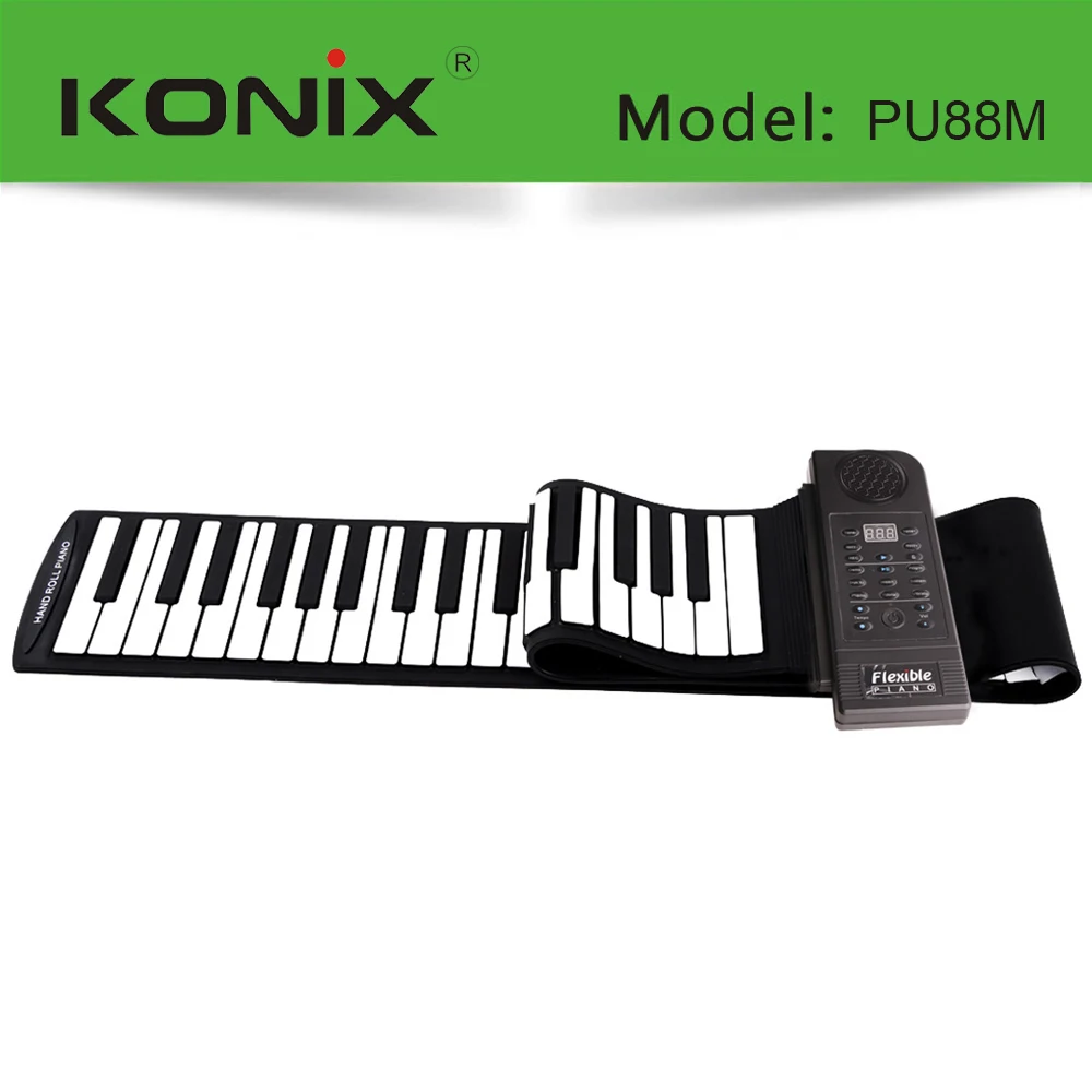 88 клавиш цифровое складное пианино клавиатура рулонное пианино